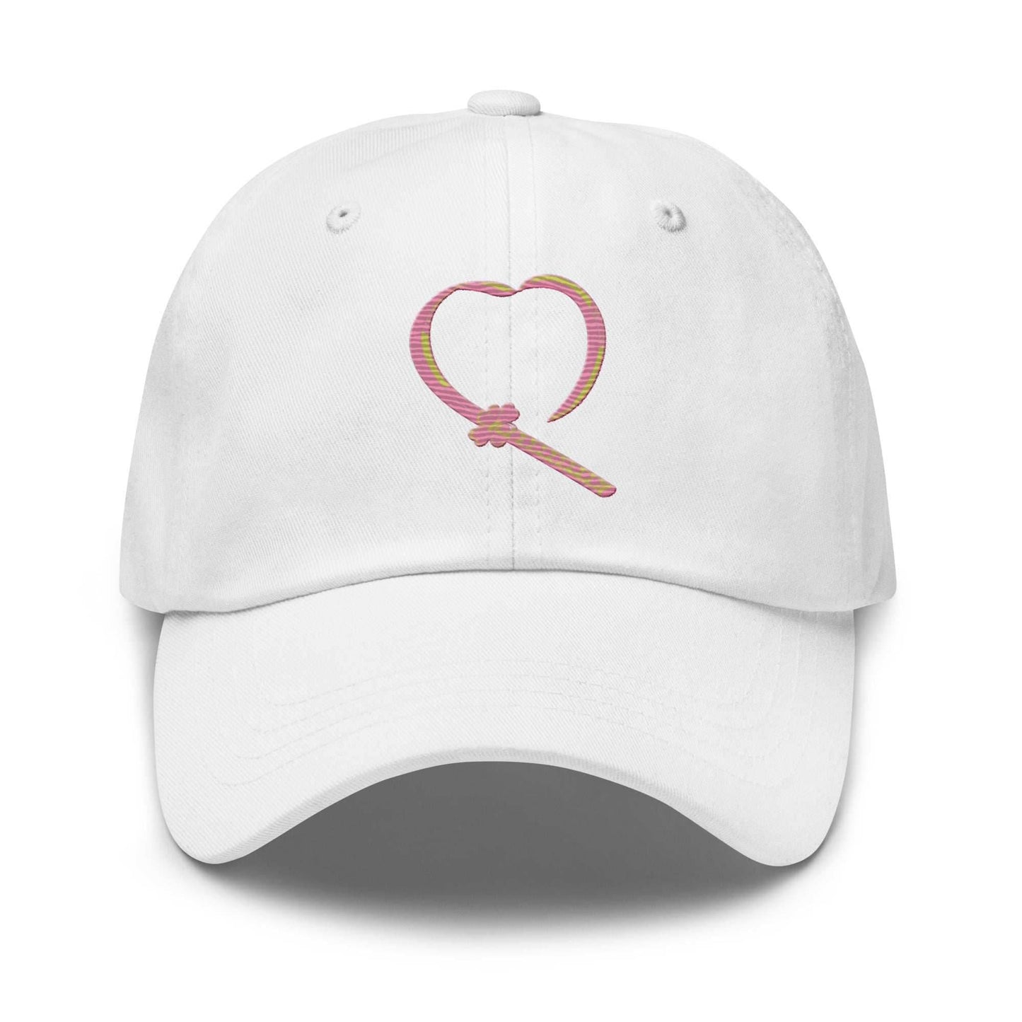 Mitsuri Sword Embroidered Unisex Anime Dad Hat - White