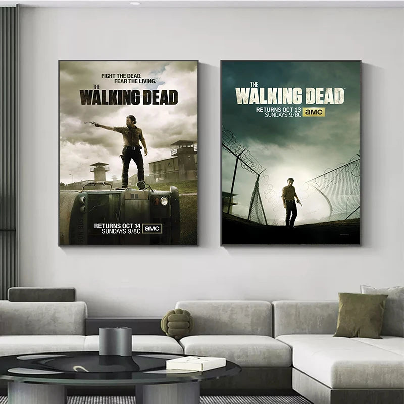 Classic Movie TV The Walking Dead Poster For Living Home Decoration Room Canvas Painting Wall Art Decor Mural Posters