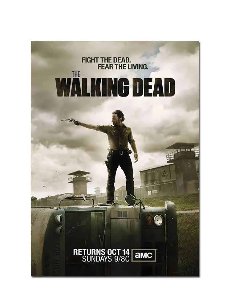 Classic Movie TV The Walking Dead Poster For Living Home Decoration Room Canvas Painting Wall Art Decor Mural Posters