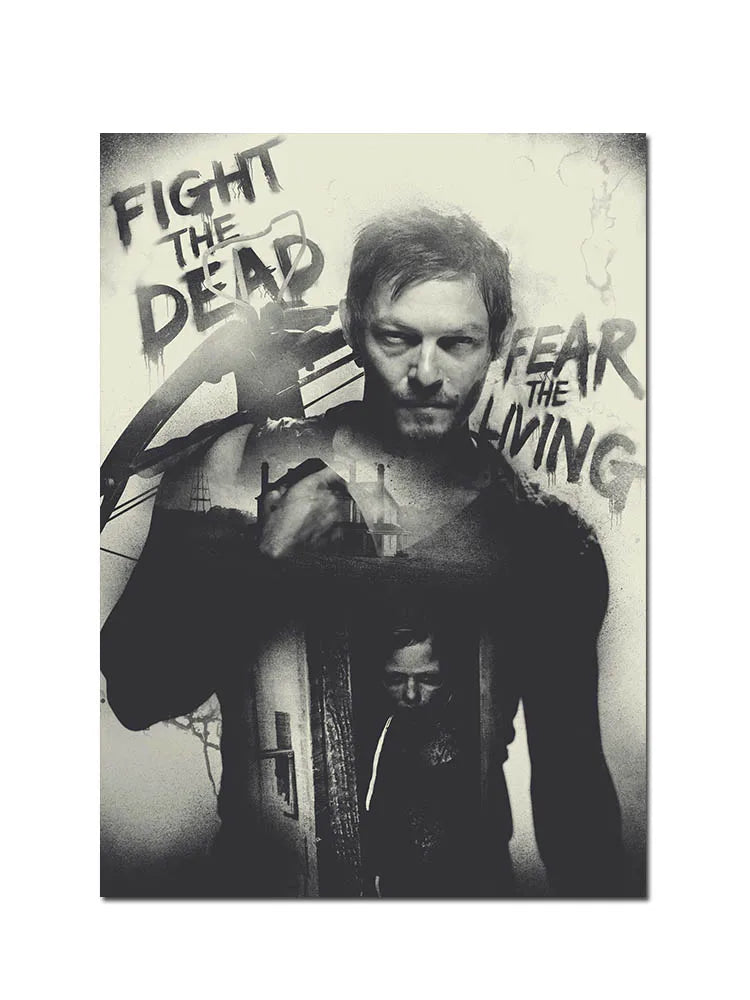 Classic Movie TV The Walking Dead Poster For Living Home Decoration Room Canvas Painting Wall Art Decor Mural Posters