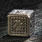 Classic Polyhedron Vintage Dragon Scale Metal DND Dice Set