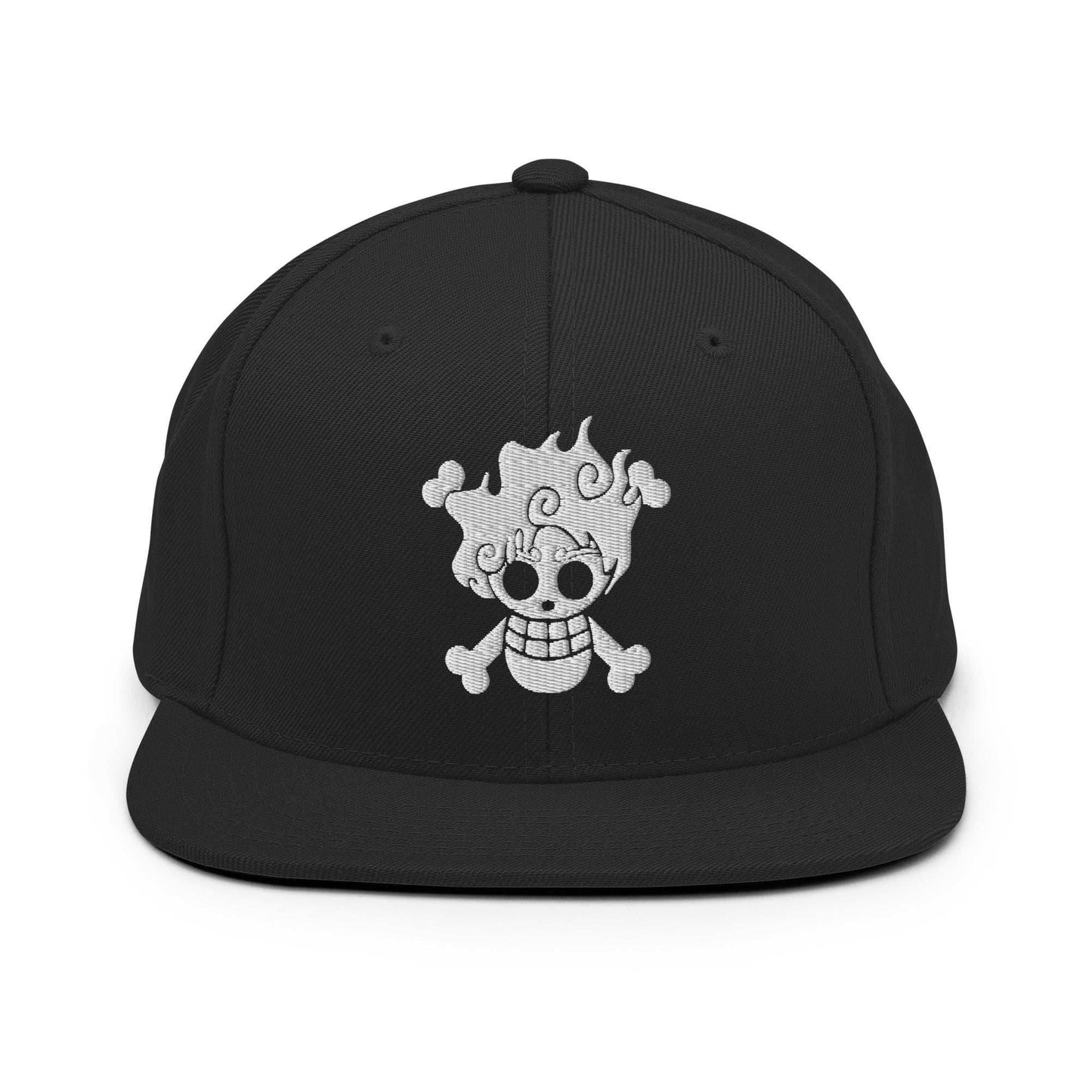 Gear 5 Embroidered Unisex Anime Snap Back Hat - Black