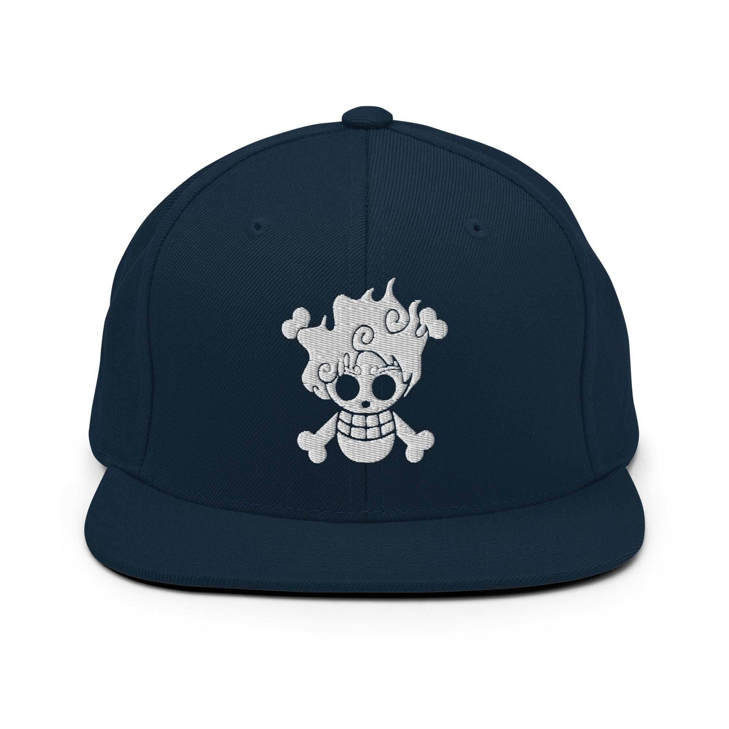 Gear 5 Embroidered Unisex Anime Snap Back Hat - Navy