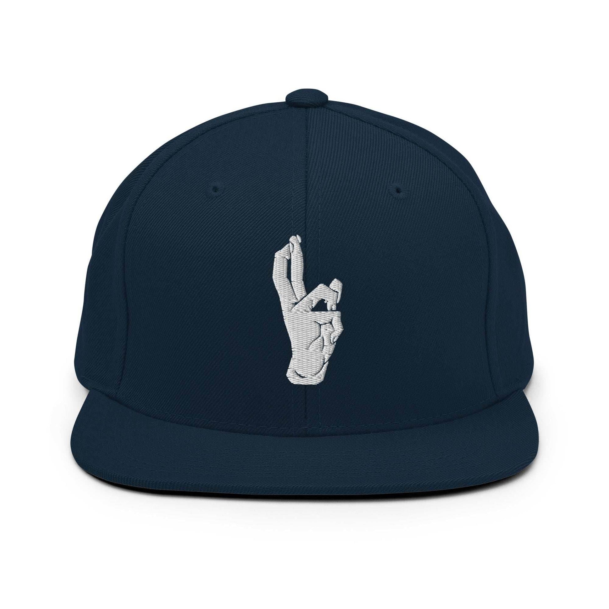Domain Expansion Embroidered Unisex Anime Snap Back Hat - Navy