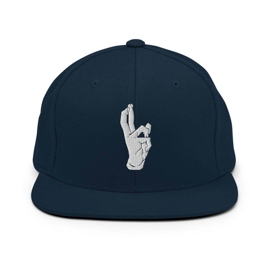 Domain Expansion Embroidered Unisex Anime Snap Back Hat - Navy