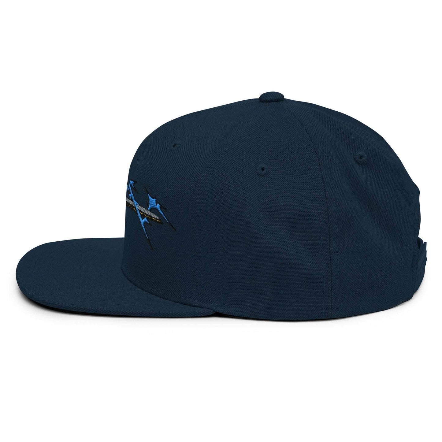 Zenitsu Sword Embroidered Anime Snapback Hat - Navy