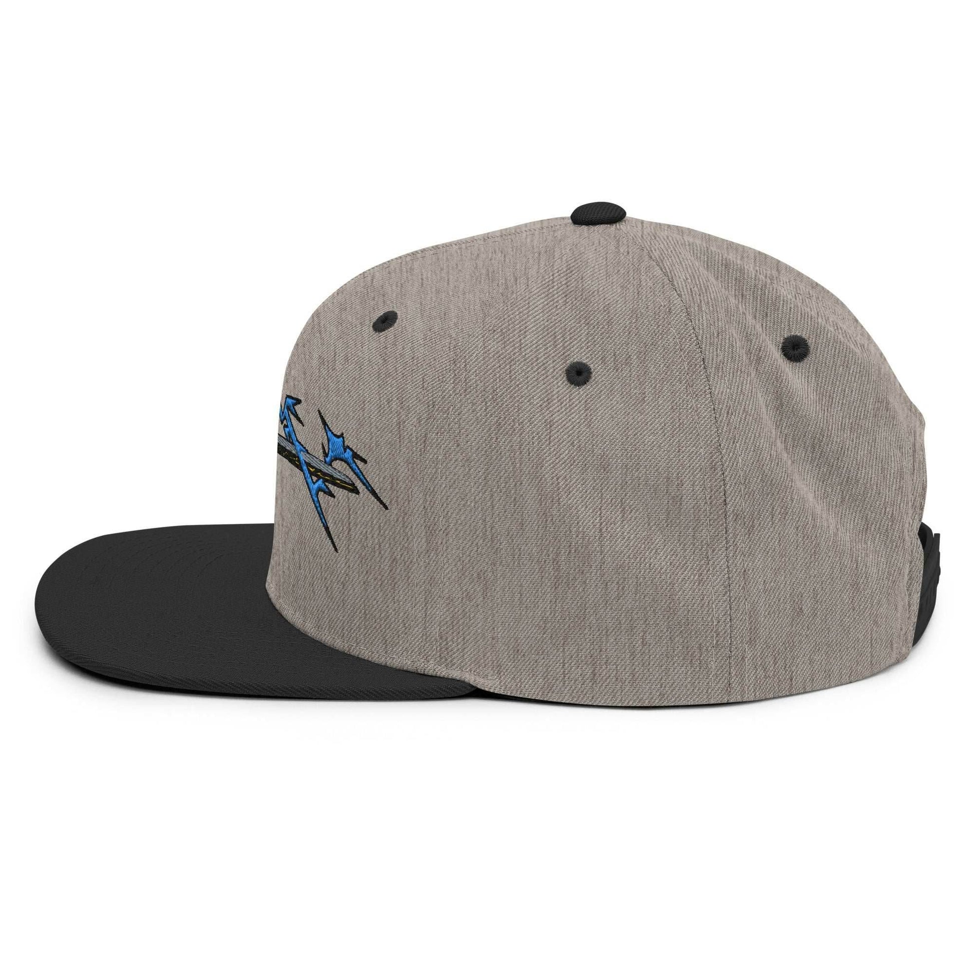Zenitsu Sword Embroidered Anime Snapback Hat - Navy