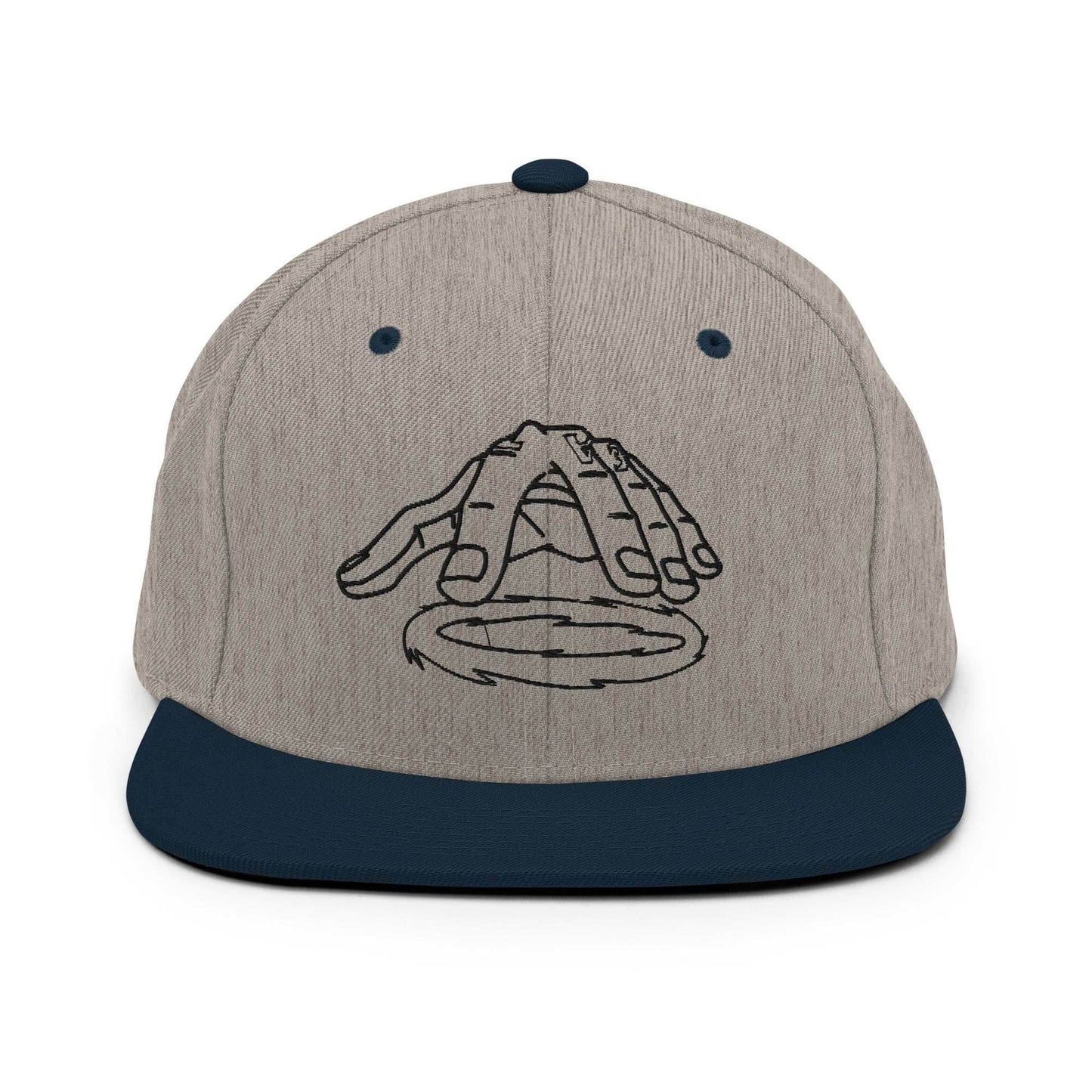 Room! Trafalgar Embroidered Unisex Anime Snap Back Hat - Heather Grey/ Navy