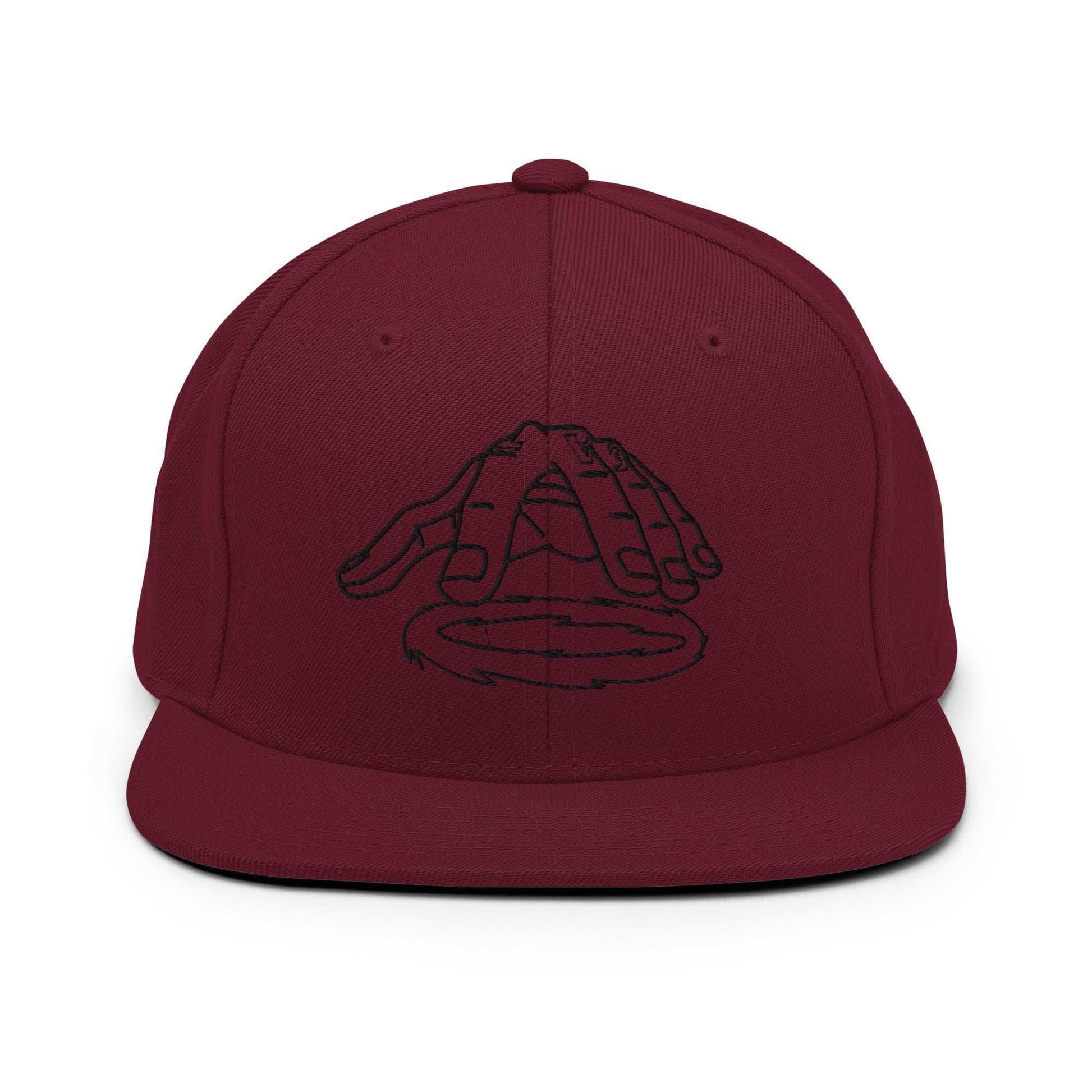 Room! Trafalgar Embroidered Unisex Anime Snap Back Hat - Maroon
