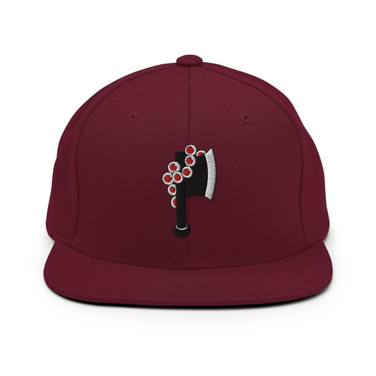 Gyomei Axe Embroidered Unisex Anime Snapback Hat - Maroon