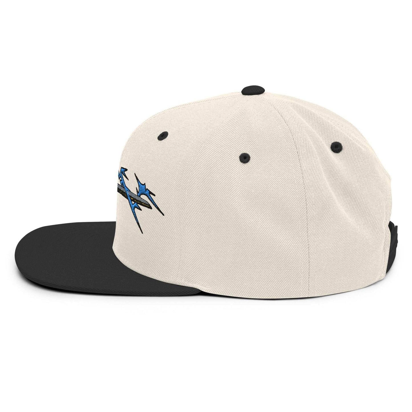 Zenitsu Sword Embroidered Anime Snapback Hat - Navy