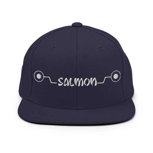 Inumaki 'Salmon' Cursed Speech Embroidered Unisex Anime Snap Back Hat - Navy