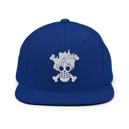Gear 5 Embroidered Unisex Anime Snap Back Hat - Blue