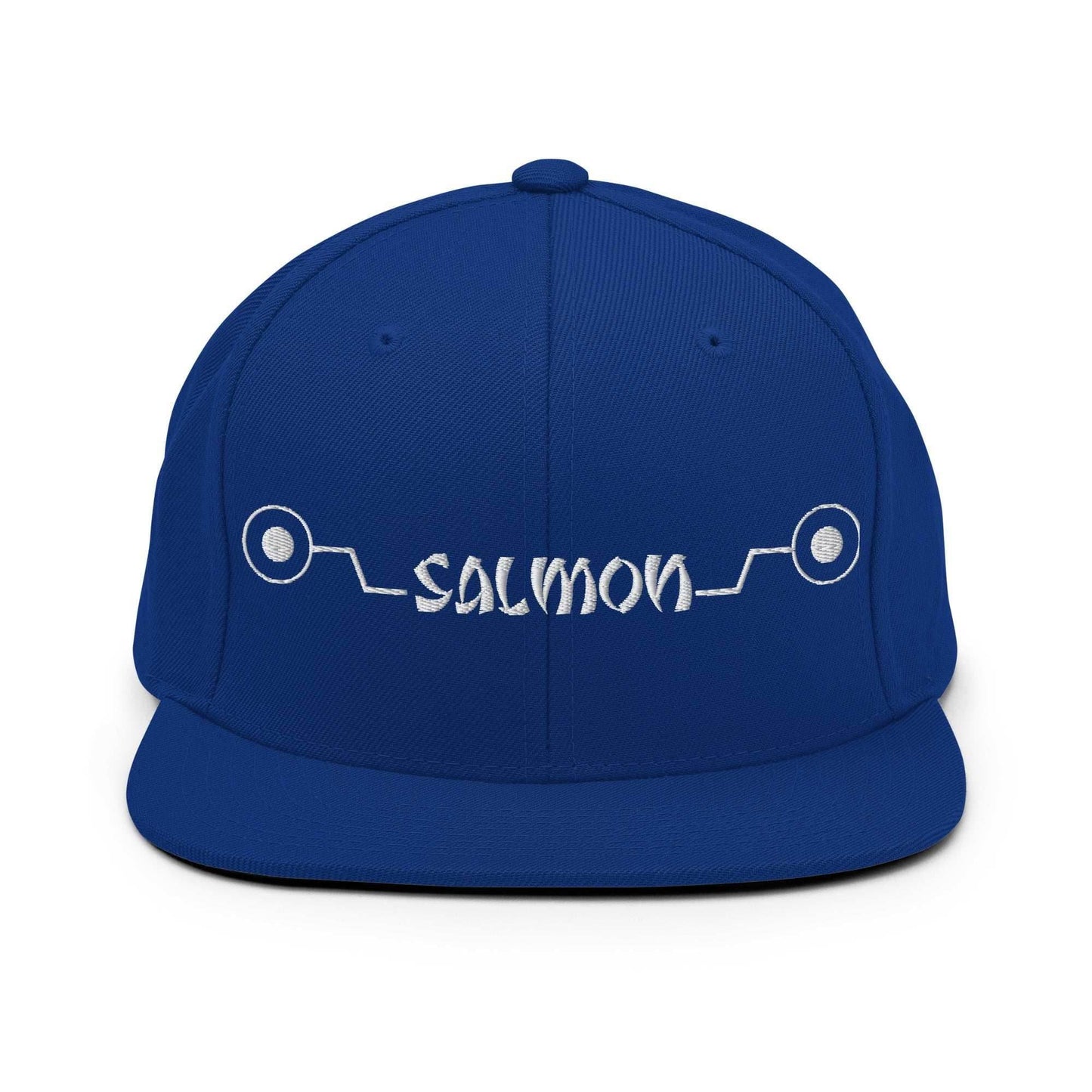 Inumaki 'Salmon' Cursed Speech Embroidered Unisex Anime Snap Back Hat - Blue