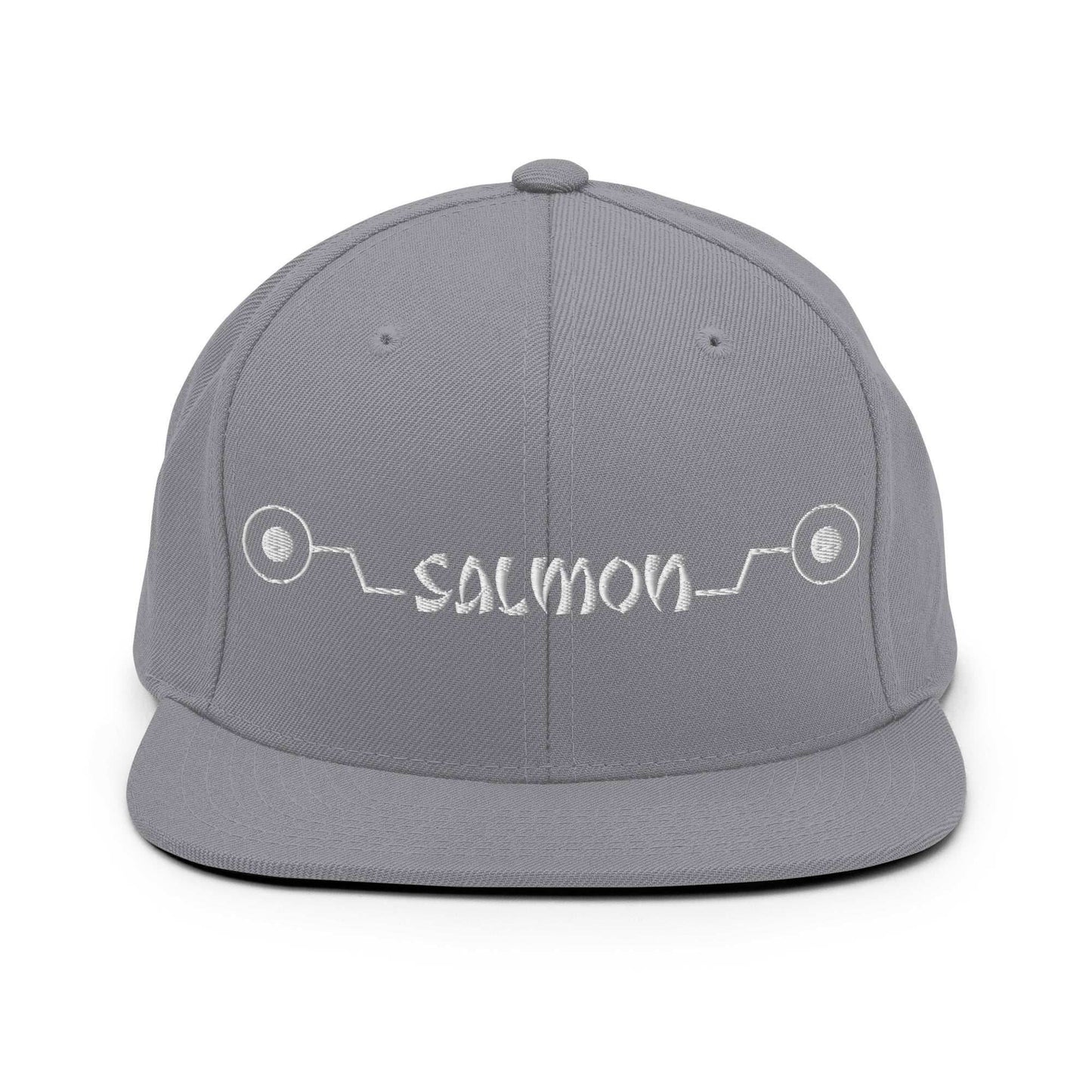 Inumaki 'Salmon' Cursed Speech Embroidered Unisex Anime Snap Back Hat - Grey
