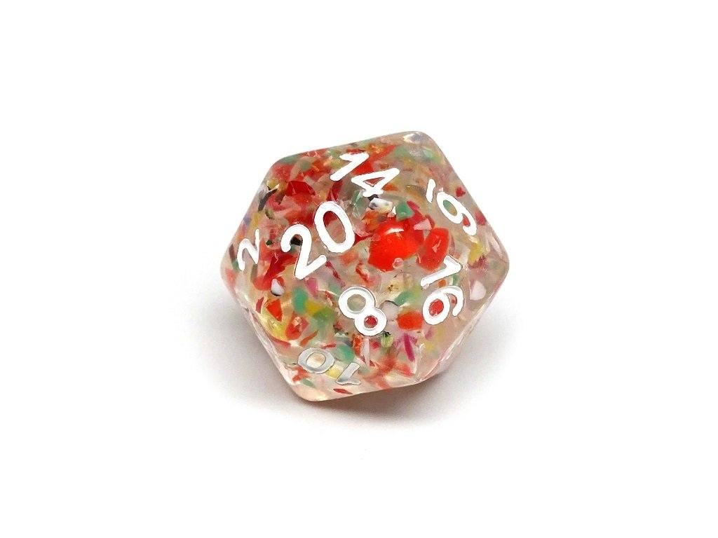 Clear Translucent Speckle Dice Collection - 7 Piece Set