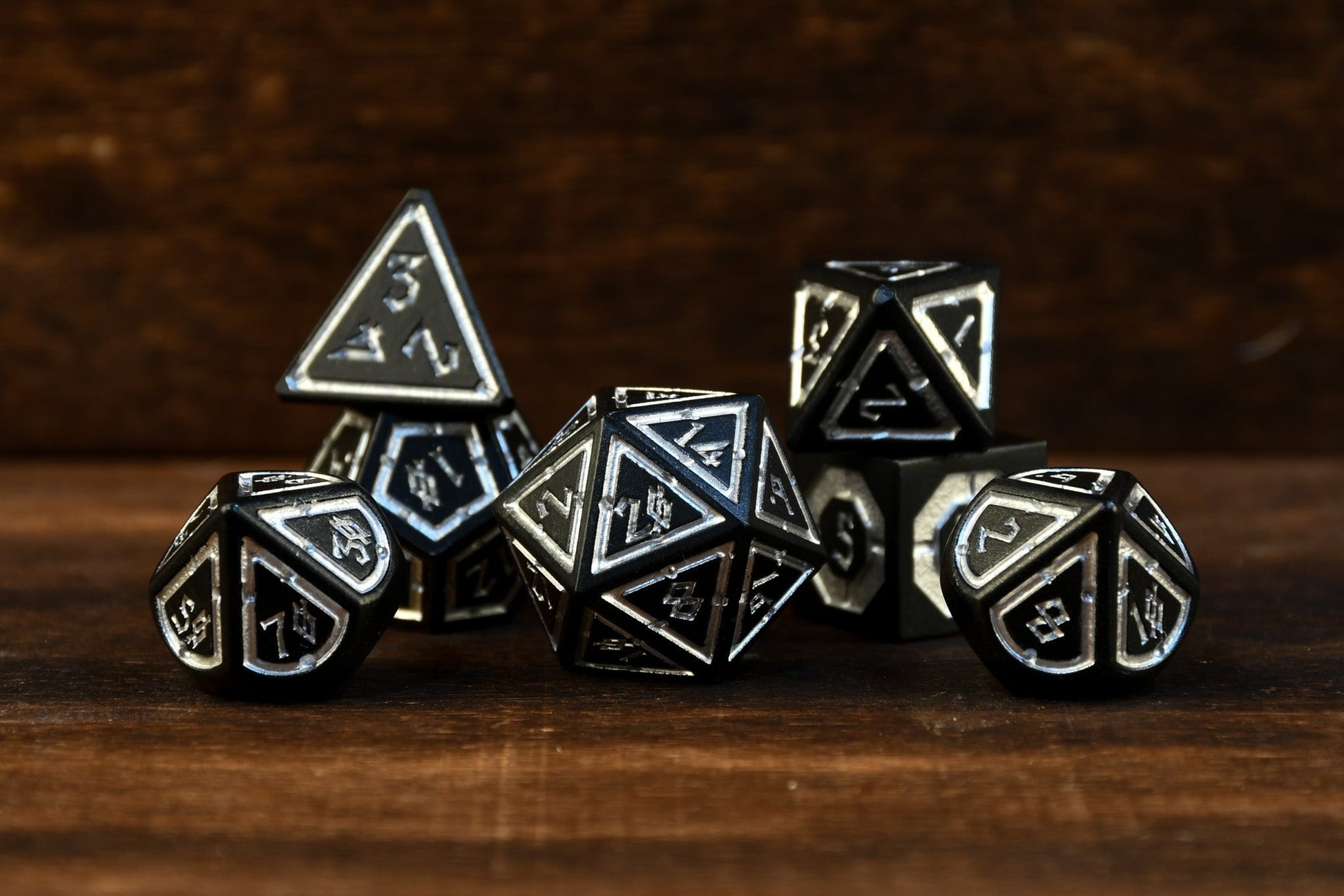 Cleric's Domain Ice And Shadow Metal Dice Set