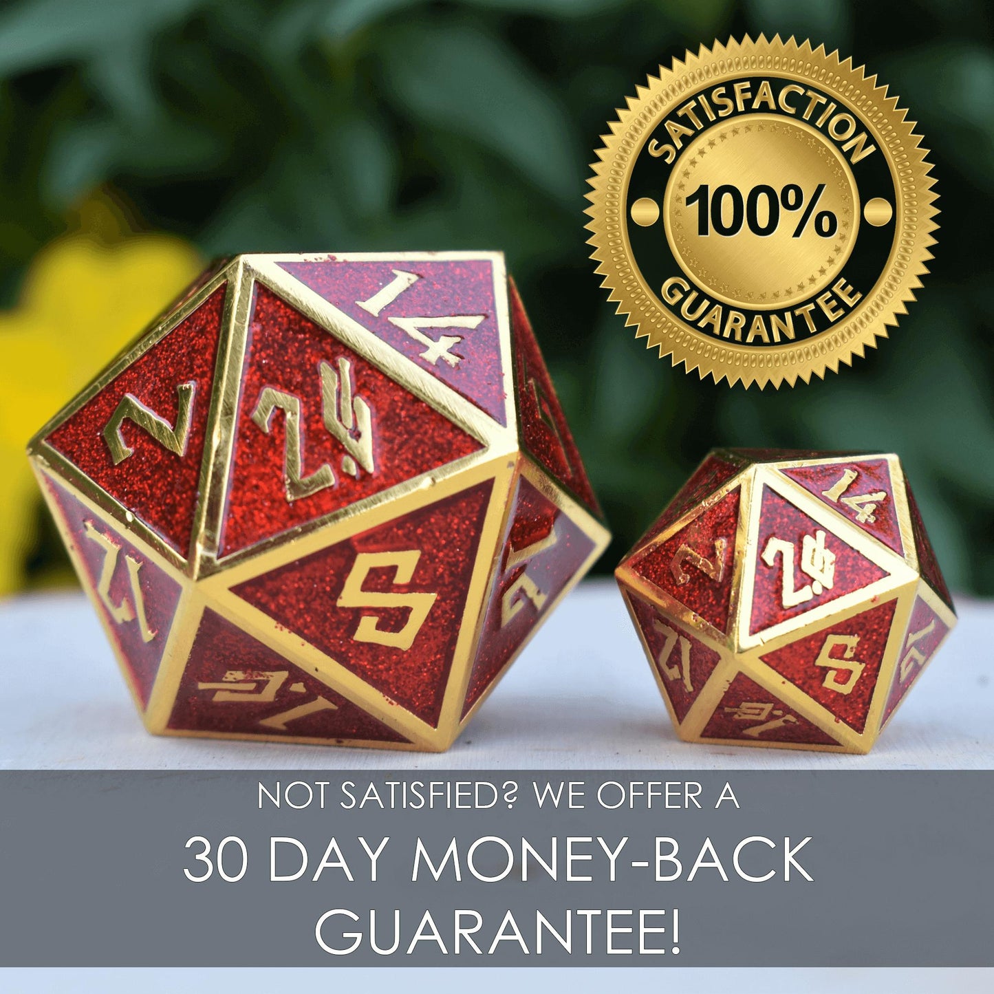 Cleric's Shadow Domain Black And Gold Metal Dice Set