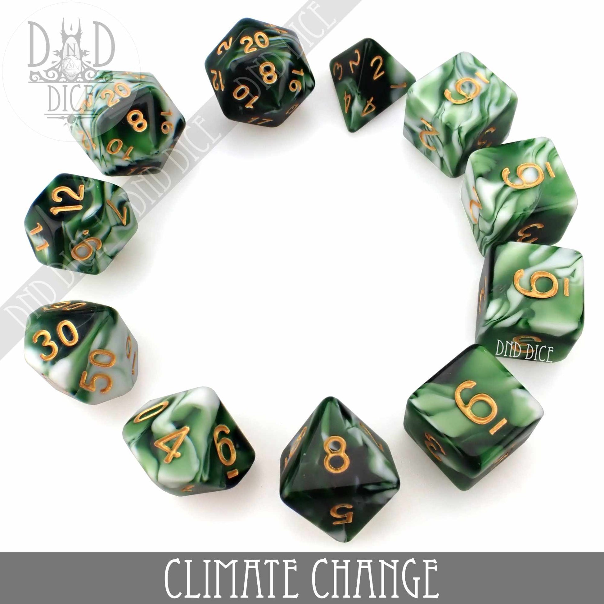 Climate Change 7 or 11 Dice Set