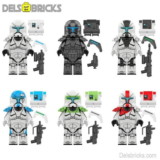Clone Commandos Set of 6 Lego Star Wars Minifigures Custom Toys - 