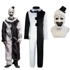 Terrifier 2 Art The Clown Cosplay Costume – Jumpsuit & Mask Halloween Set - Costume and mask A / S