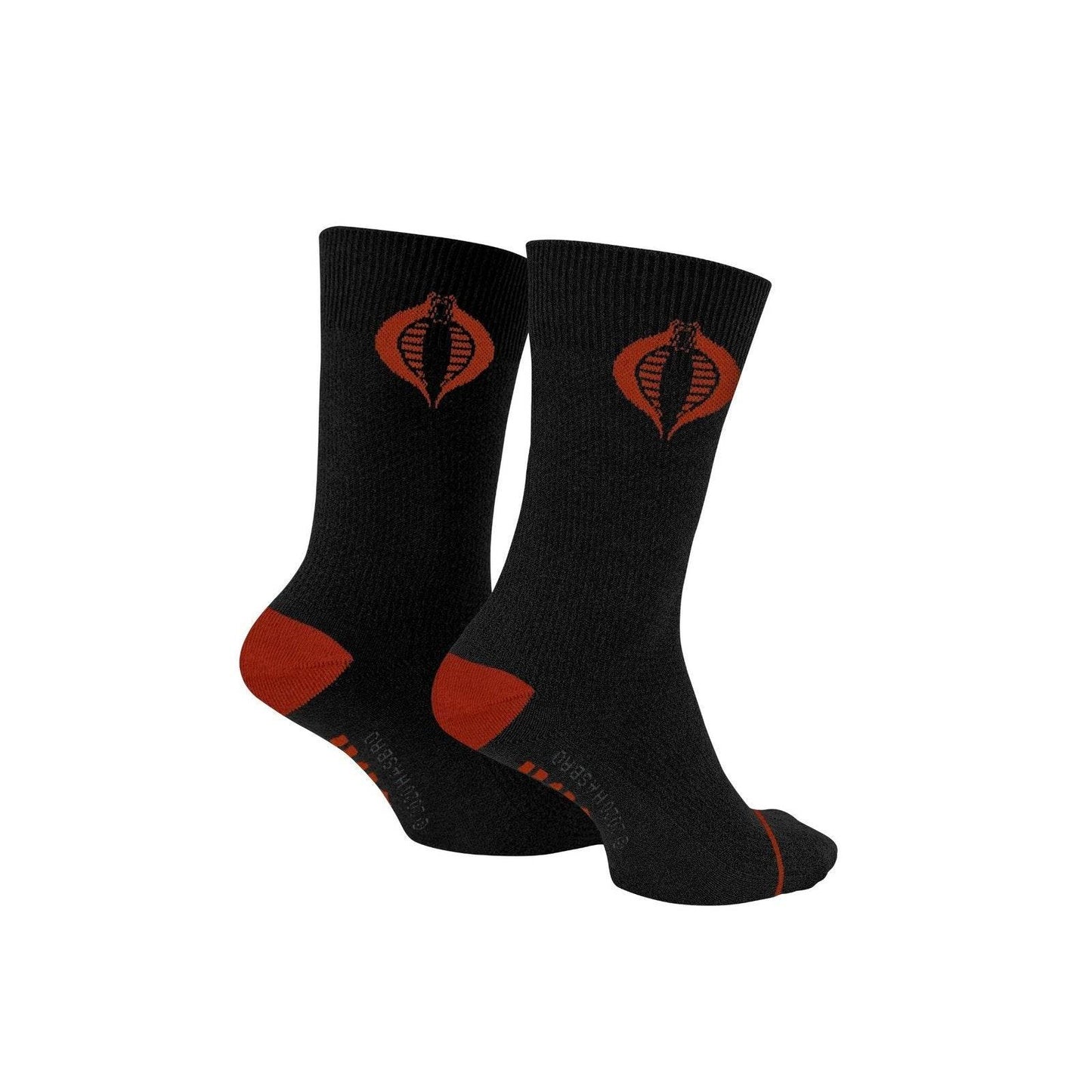 Hasbro G.I. Joe Cobra Symbol Black and Red Crew Socks - One Size