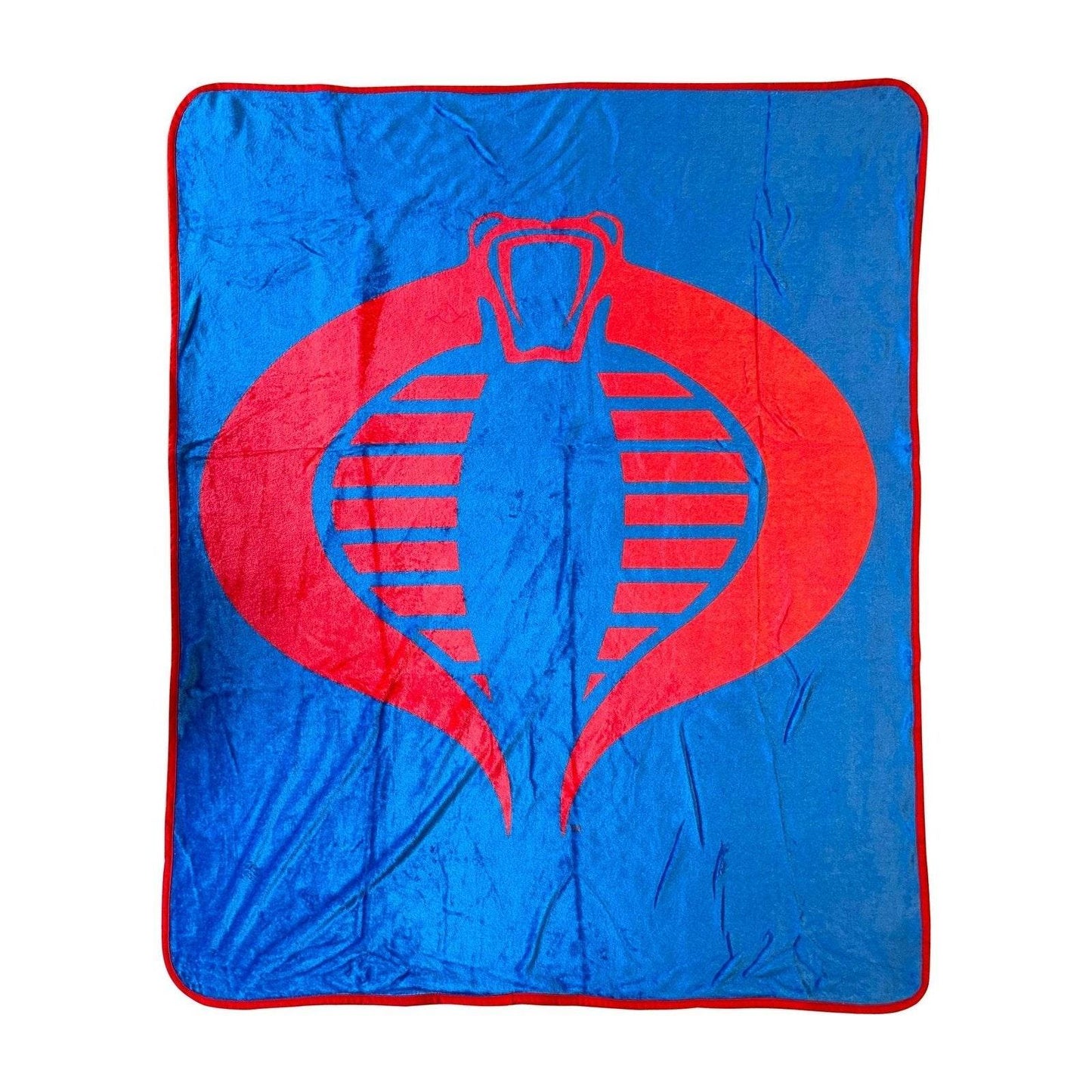 Hasbro G.I. Joe Cobra Symbol Blue 80's Cartoon Throw Blanket - 