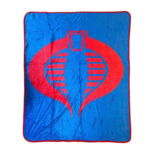 Hasbro G.I. Joe Cobra Symbol Blue 80's Cartoon Throw Blanket - 