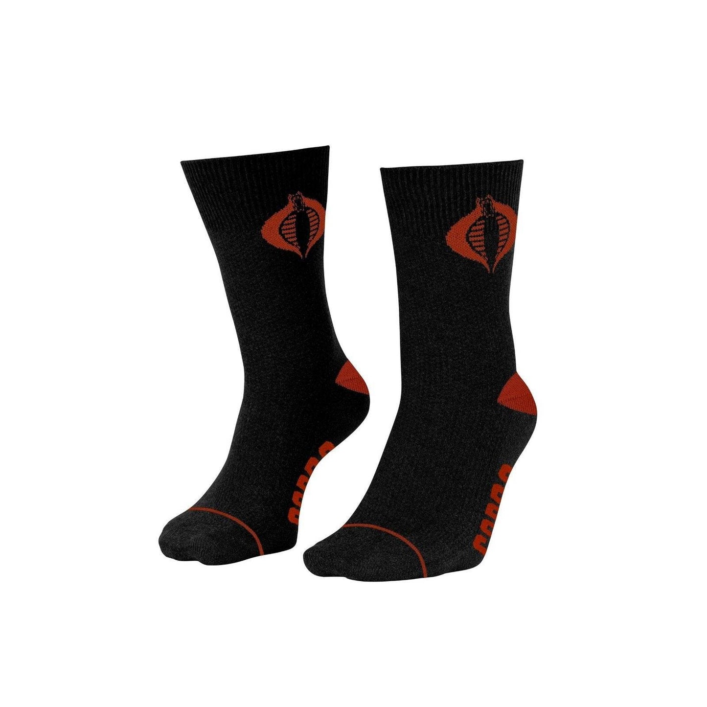 Hasbro G.I. Joe Cobra Symbol Black and Red Crew Socks - One Size
