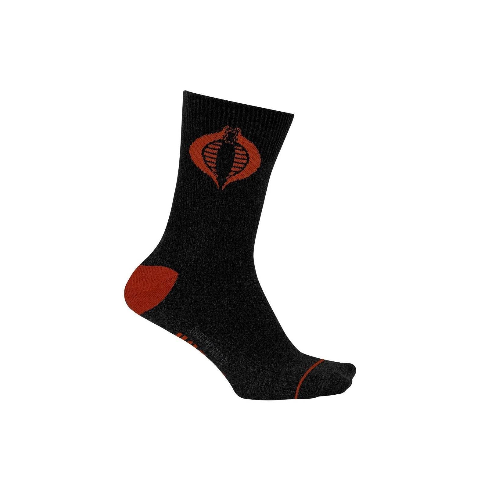 Hasbro G.I. Joe Cobra Symbol Black and Red Crew Socks - One Size