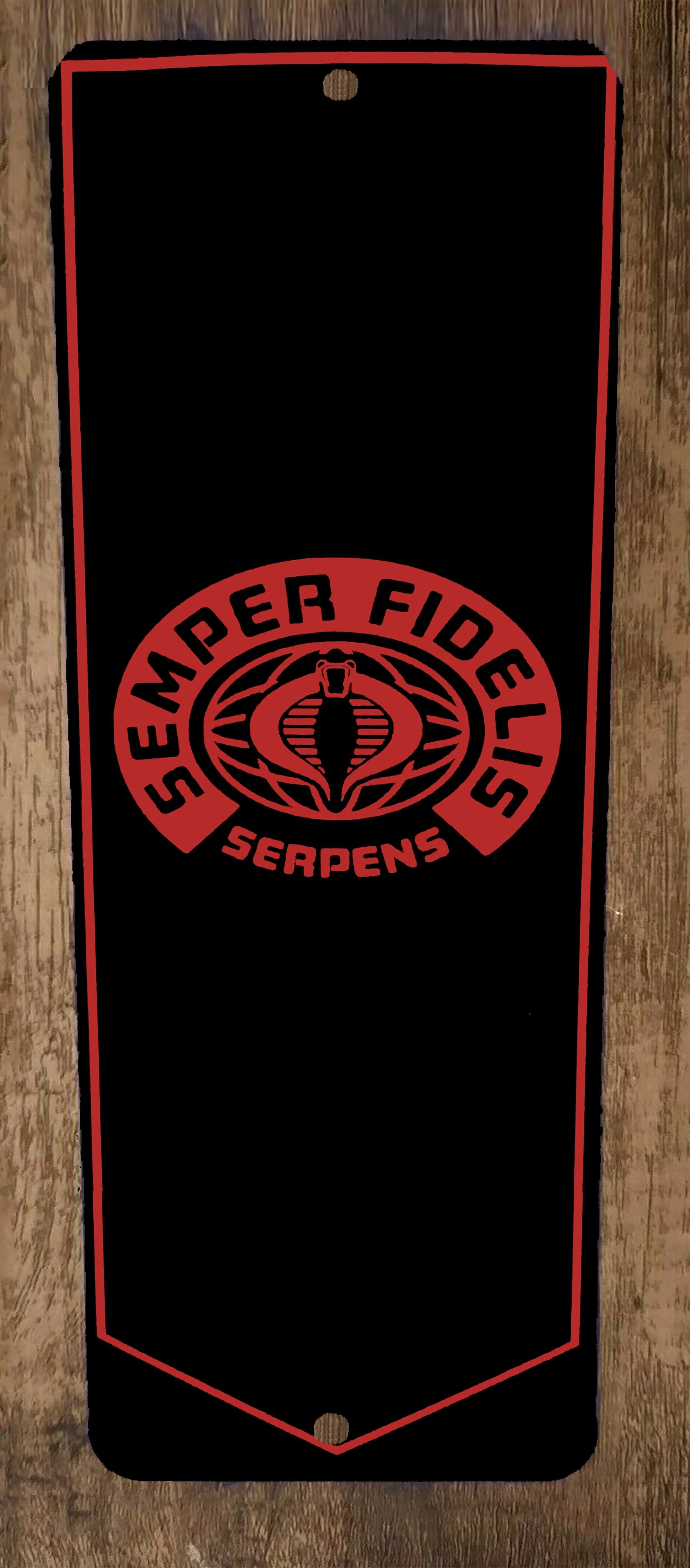 GI Joe Cobra Semper Fidelis Serpens 4x12 Metal Wall Sign