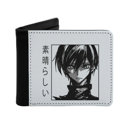 Code Lelouch Geass New Men's Wallet Short Fashion Pu Leather Wallet Multi Card Wallet Anime Lelouch Geass Manga Zero Code C C