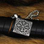 Vikings Nordic Vegvisir Stainless Steel Necklace - Necklace with Pendant