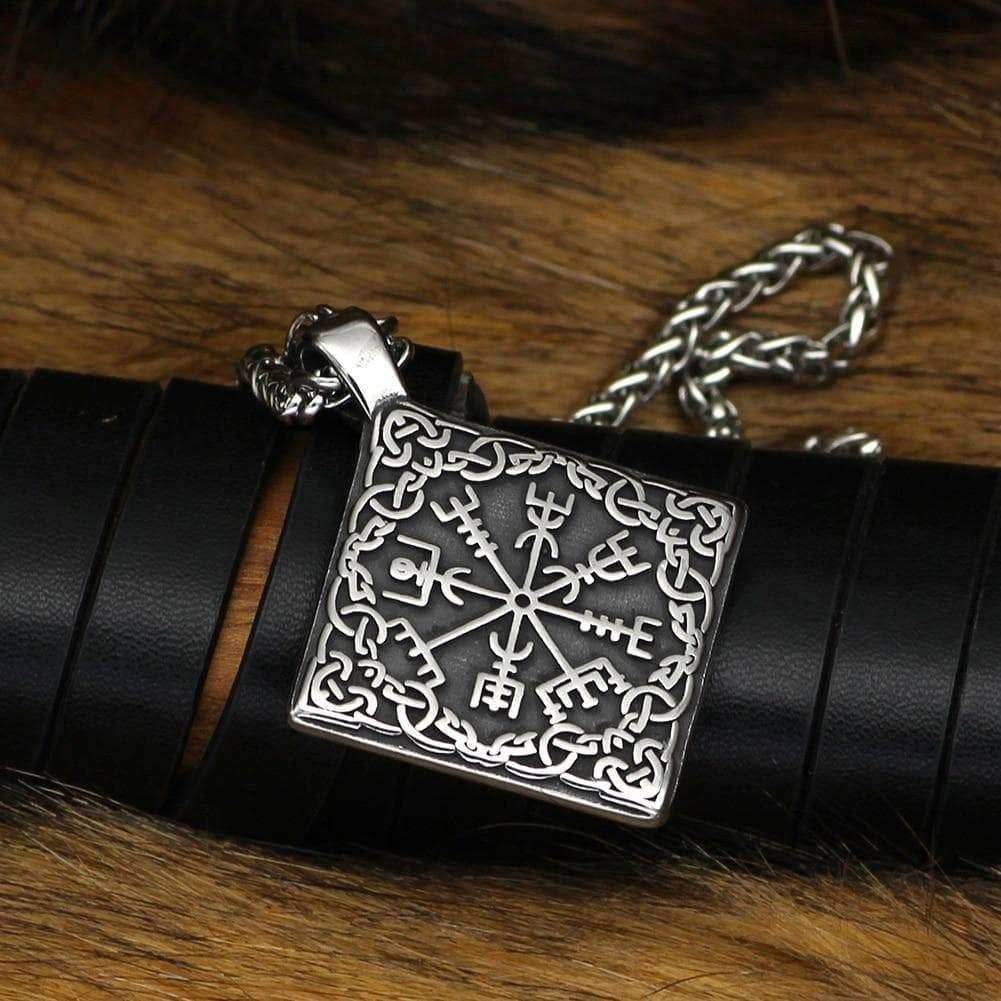 Vikings Nordic Vegvisir Stainless Steel Necklace - Necklace with Pendant