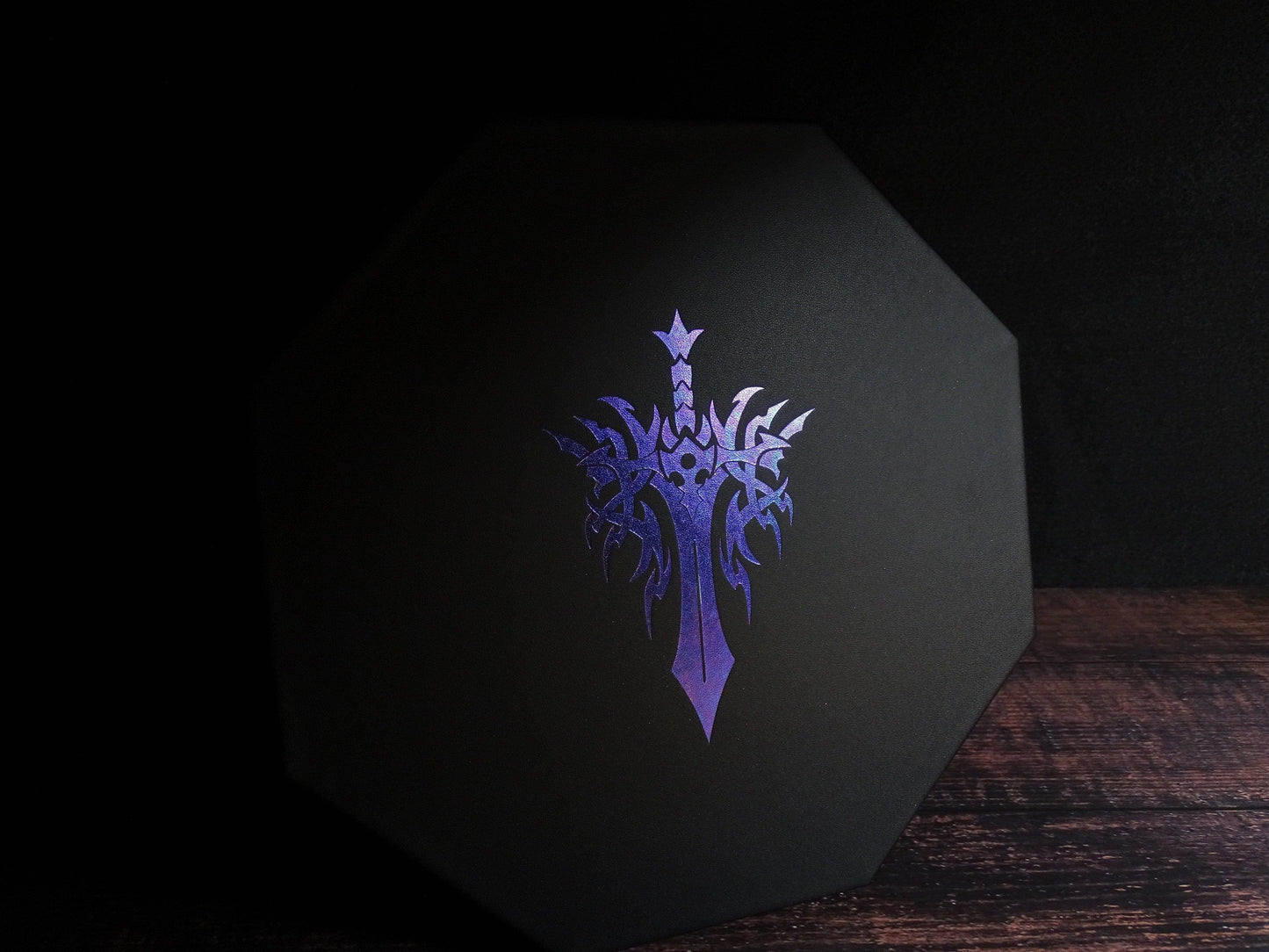 Color Shift Dice Tray Lid - Sword Design - 