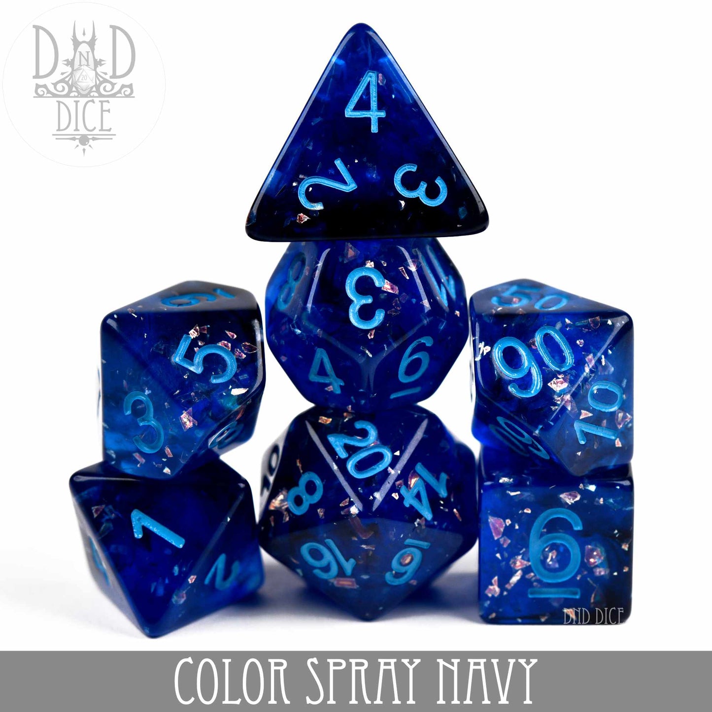 Color Spray Navy Dice Set