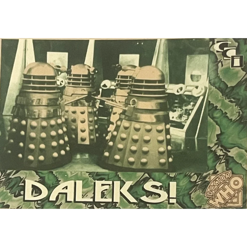 🛸 Vintage 1994 Doctor Who Daleks Foil Trading Cards — Cards 1–3 of 6