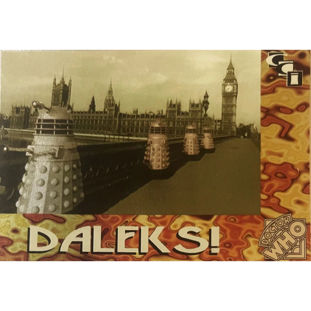 🛸 Vintage 1994 Doctor Who Daleks Foil Trading Cards — Cards 1–3 of 6