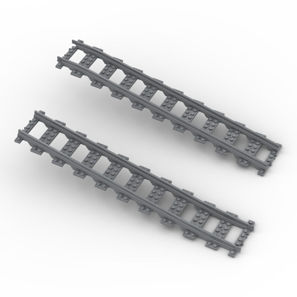 Compatible With Lego Small Particle Building Blocks Train Track Viaduct Uphill And Downhill Accessories MOC Scene Integrated Track Parts