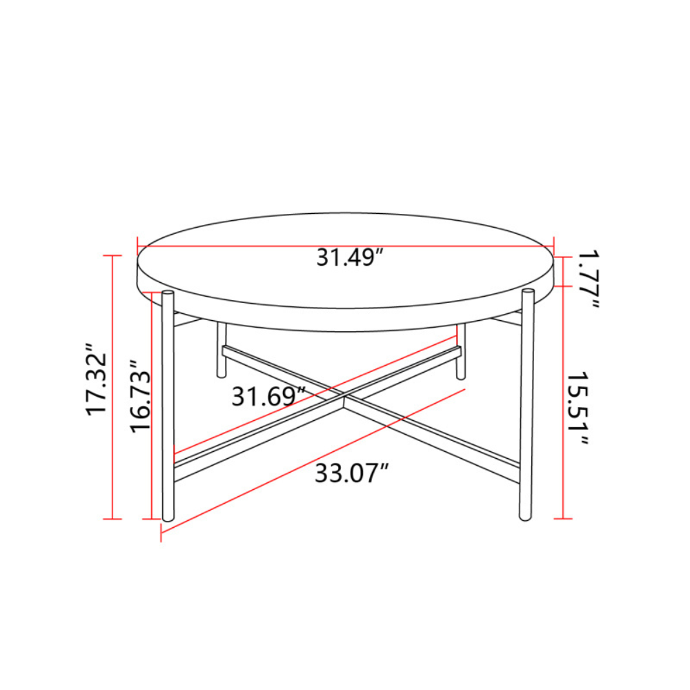 Contemporary Round Coffee Table