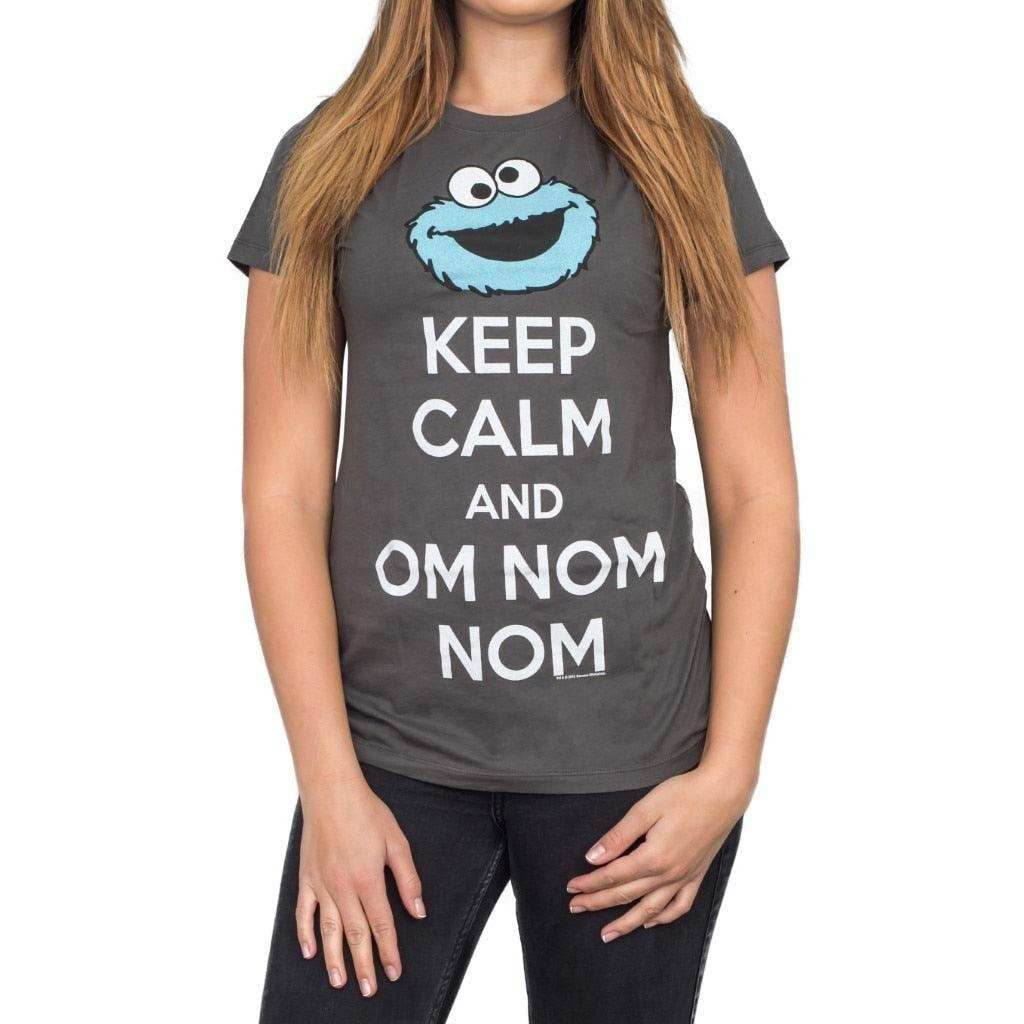 Cookie Monster Keep Calm And Om Nom Nom T-shirt - S