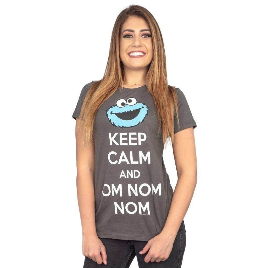 Cookie Monster Keep Calm And Om Nom Nom T-shirt - S