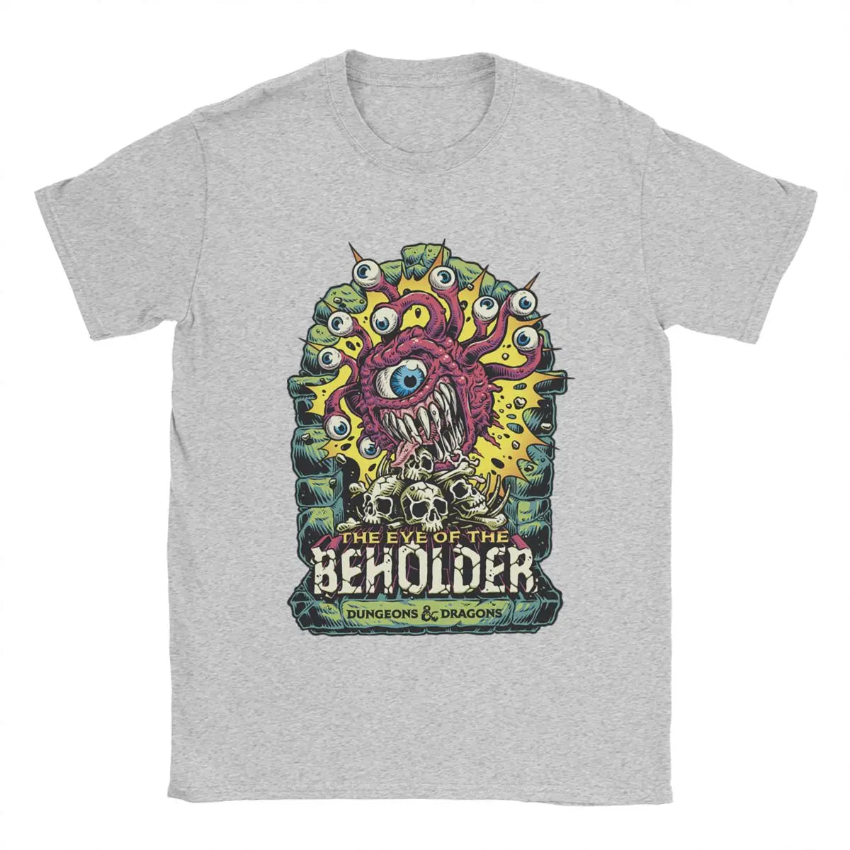 Cool DnD Eye Of The Beholder T-Shirts for Men Crew Neck Pure Cotton T Shirt Game Short Sleeve Tees 4XL 5XL Clothes