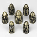 Cool DND polyhedron metal hollow pistol bullet dice set