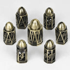Cool DND polyhedron metal hollow pistol bullet dice set