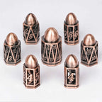 Cool DND polyhedron metal hollow pistol bullet dice set