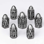 Cool DND polyhedron metal hollow pistol bullet dice set