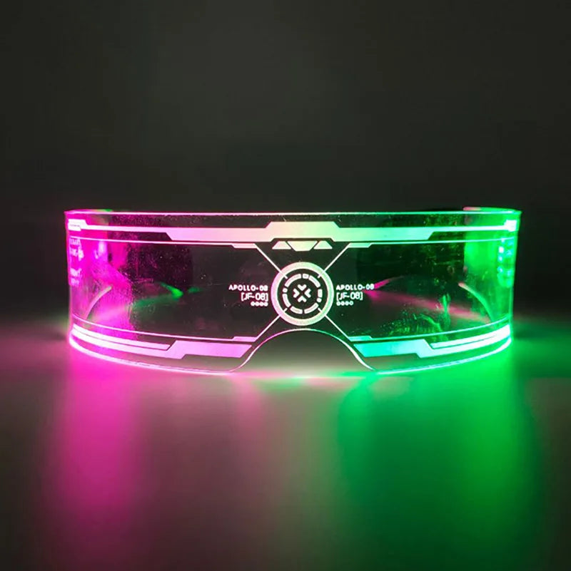 Cool Led Glasses Luminous Sunglasses Cyberpunk  flash Party Glasses Rave Neon Mask Toys Vocal Concert Decorative Glasses  DJ