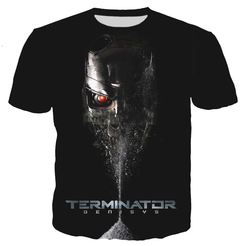 Cool Movie Terminator Arnold Schwarzenegger T Shirt Men Women 3D Printed T-shirt Harajuku Style Tshirt Streetwear Tshirt Tops