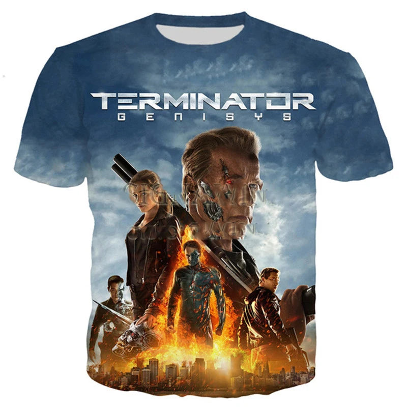 Cool Movie Terminator Arnold Schwarzenegger T Shirt Men Women 3D Printed T-shirt Harajuku Style Tshirt Streetwear Tshirt Tops